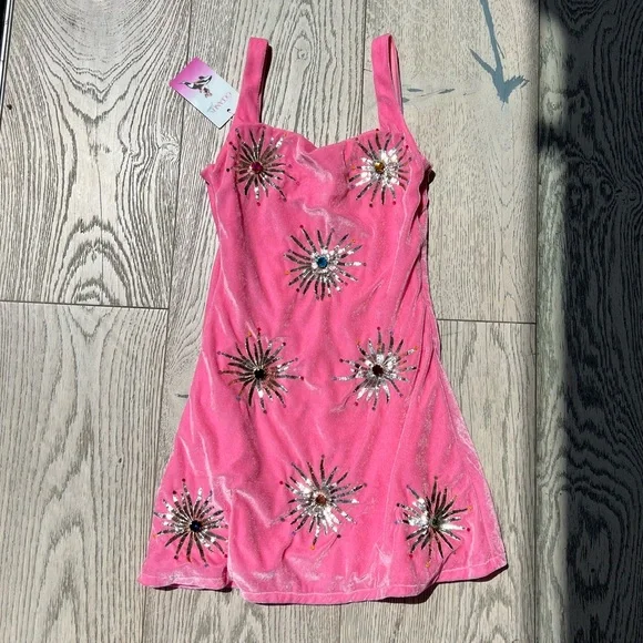 Oceanus Swimwear Callie Dress Pink Sz S - Picture 2 of 6